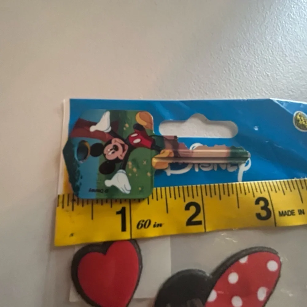 Vintage Disney Stickers Mickey Mouse  Minnie Mouse Key Holder Bundle